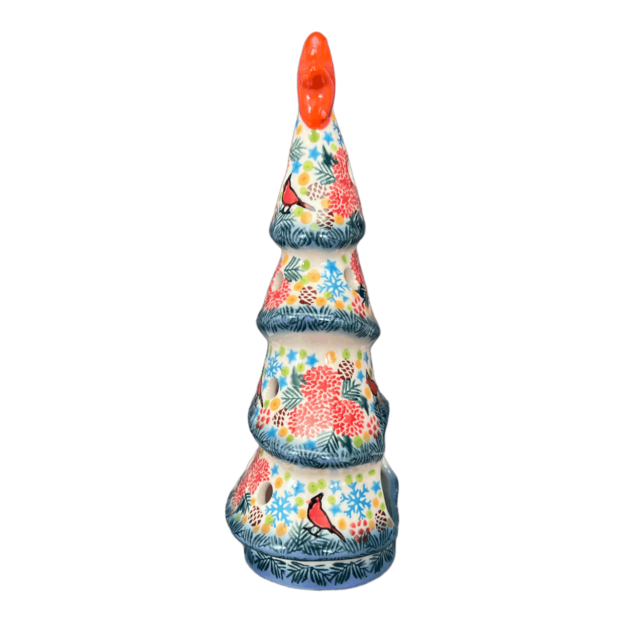 Luminary, Skinny Christmas Tree, 7.5" in "Winter Cardinal" by Galia | GCH04-AS2