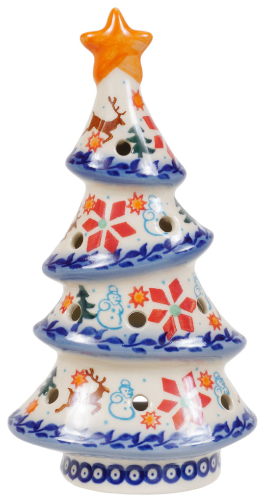Polish Pottery Christmas Tree Luminaries at PolishPotteryOutlet.com