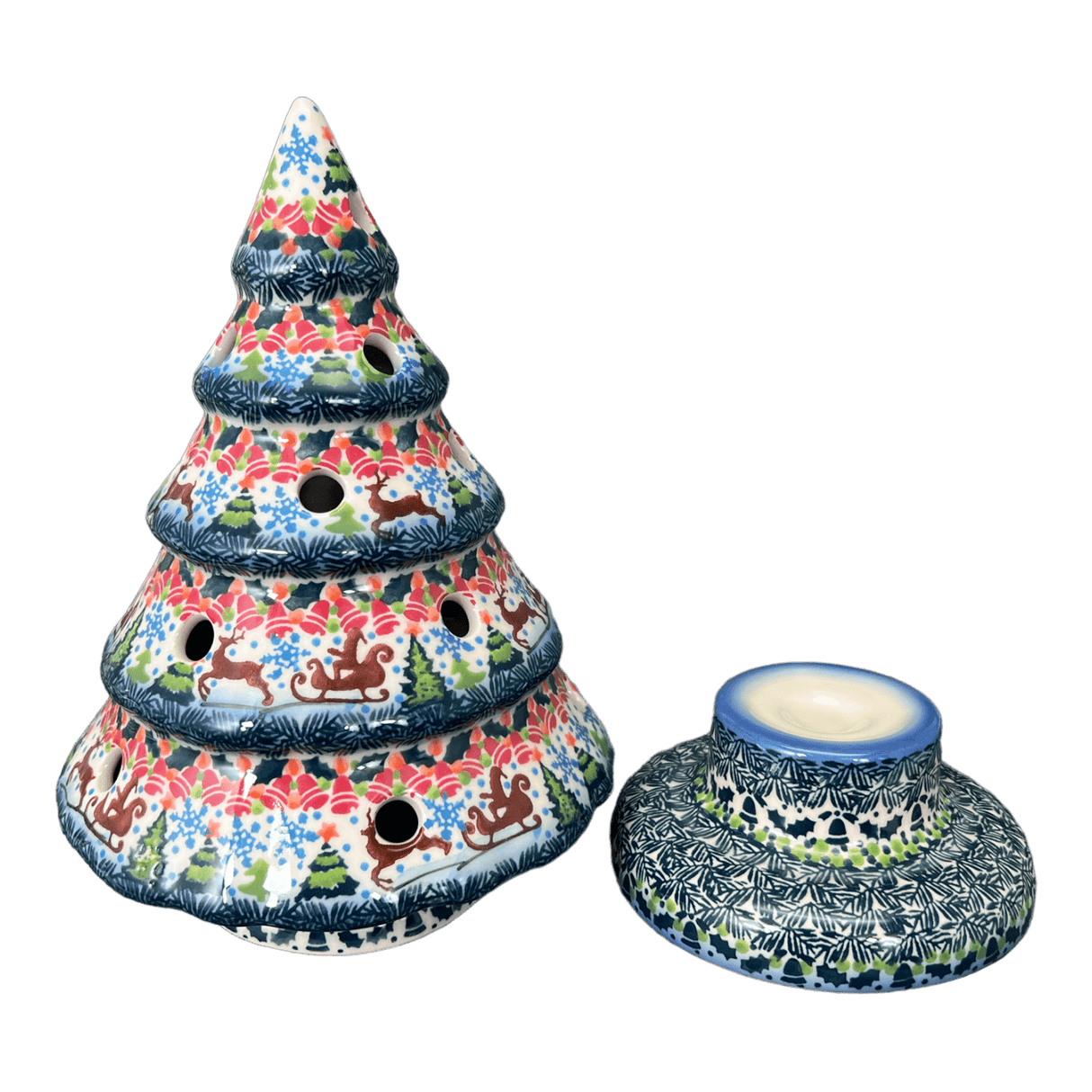 Luminary, Christmas Tree, 10" Large in "Santa's Sleigh Ride" by Galia | GCH05-AS3