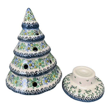 Luminary, Christmas Tree, 10" Large in "Blue & Green Dream" by Galia | GCH05-UHP2