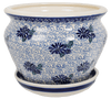 Polish Pottery 5.5" Tall Flower Pot (Dreamy Blue) | GDN03-PT at PolishPotteryOutlet.com