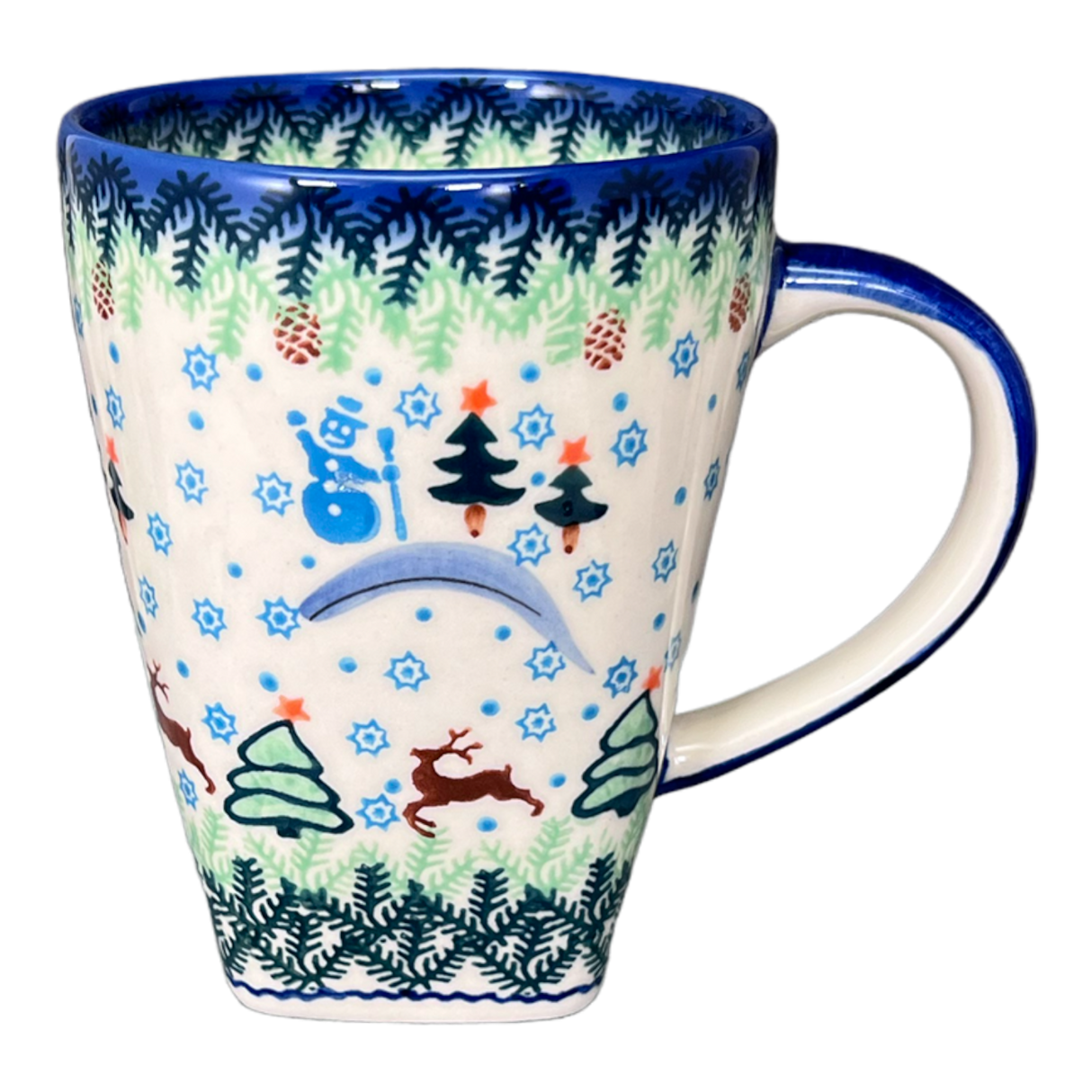 Mug, Tapered Mug, 20 oz in "Reindeer Dance" by Galia | GK06-USB1
