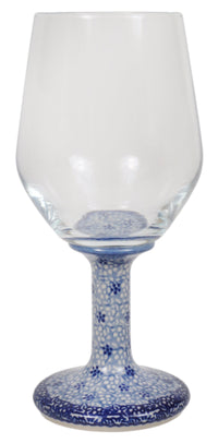 A picture of a Polish Pottery 16 oz. Wine Glass/Water Goblet (UE3) | GKJ05-UE3 as shown at PolishPotteryOutlet.com/products/16-oz-wine-glass-water-goblet-ue3