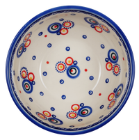 A picture of a Polish Pottery 6.3" Bowl (Bubbles Galore) | GM02-PK1 as shown at PolishPotteryOutlet.com/products/6-3-bowl-pk1