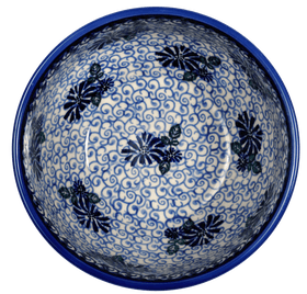 Polish Pottery 6.3" Bowl (Dreamy Blue) | GM02-PT Additional Image at PolishPotteryOutlet.com