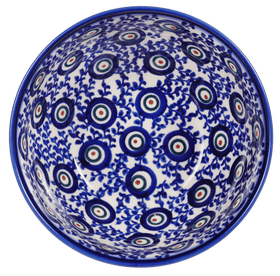 Polish Pottery 6.3" Bowl (Peacock Vine) | GM02-UPL Additional Image at PolishPotteryOutlet.com