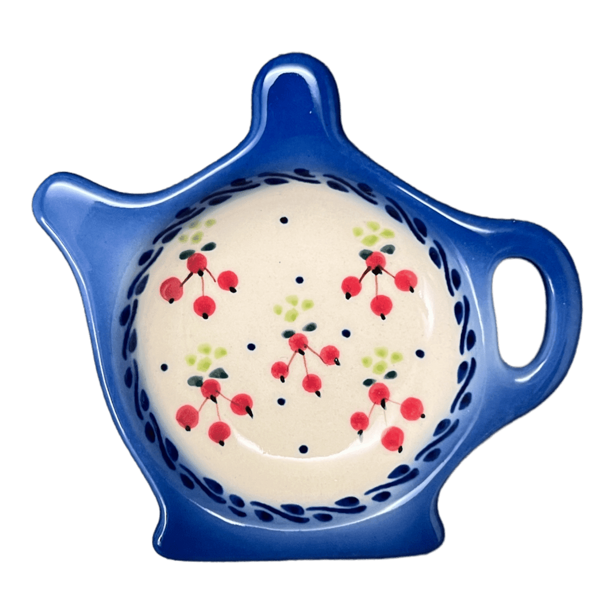 Saucer, Teapot, 4" x 3.25" in "Currant Berries" by Galia | GPH08-PJ