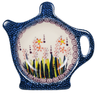 A picture of a Polish Pottery Teapot Saucer (Morning Meadow) | GPH08-ULA as shown at PolishPotteryOutlet.com/products/teapot-saucer-ula