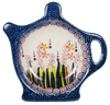 Polish Pottery Teapot Saucer (Morning Meadow) | GPH08-ULA at PolishPotteryOutlet.com