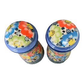 Polish Pottery Salt & Pepper Shakers (Rainbow Bouquet) | GSP012-AV3 Additional Image at PolishPotteryOutlet.com