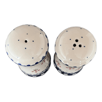 A picture of a Polish Pottery Salt & Pepper Shakers (Currant Berry) | GSP012-PJ as shown at PolishPotteryOutlet.com/products/salt-pepper-shakers-currant-berry-gsp012-pj