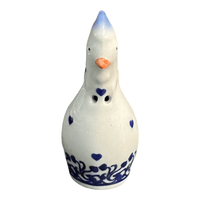 A picture of a Polish Pottery Skinny Chicken Salt/Pepper Shaker (PS) | GSP09-PS as shown at PolishPotteryOutlet.com/products/skinny-chicken-salt-pepper-shaker-ps-gsp09-ps