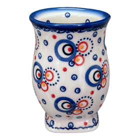 Polish Pottery 4.5" Pedestal Vase (Bubbles Galore) | GW10-PK1 Additional Image at PolishPotteryOutlet.com
