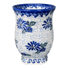 Polish Pottery 4.5" Pedestal Vase (Dreamy Blue) | GW10-PT at PolishPotteryOutlet.com