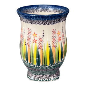 Polish Pottery 4.5" Pedestal Vase (Morning Meadow) | GW10-ULA Additional Image at PolishPotteryOutlet.com
