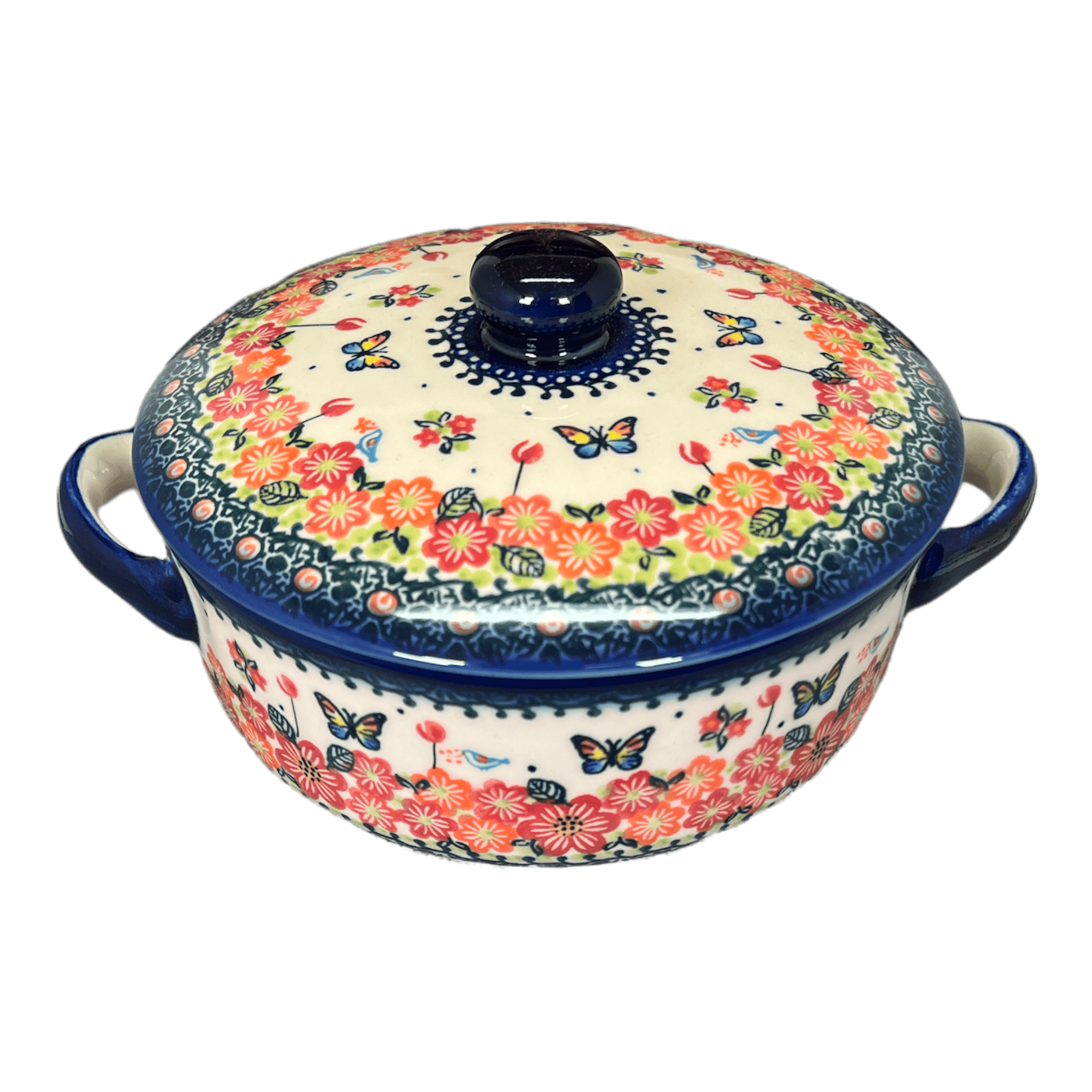 Lidded Round Ceramic Casserole Dish