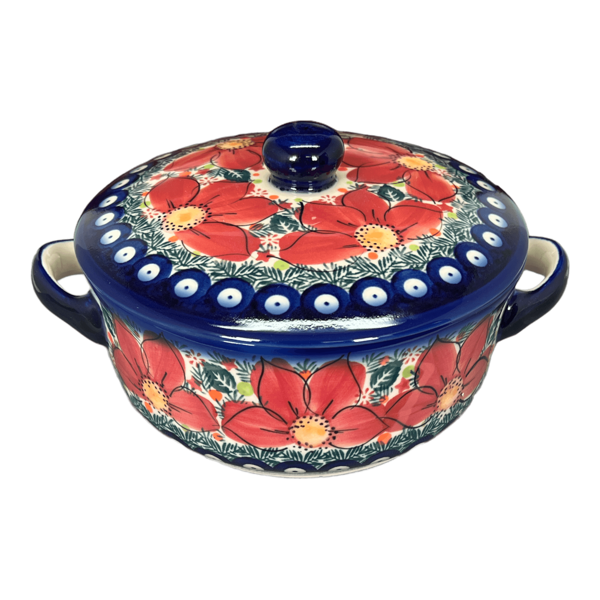 Lidded Round Ceramic Casserole Dish
