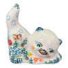Polish Pottery Small Cat Figurine (Butterfly Spring) | GZW07-UD1 at PolishPotteryOutlet.com