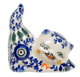 Figurine, Cat, 3.25" Small in "Peacock Vine" by Galia | GZW07-UPL