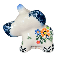 A picture of a Polish Pottery Small Elephant Figurine (Red & Orange Dream) | GZW15-UHP as shown at PolishPotteryOutlet.com/products/small-elephant-figurine-uhp-gzw15-uhp