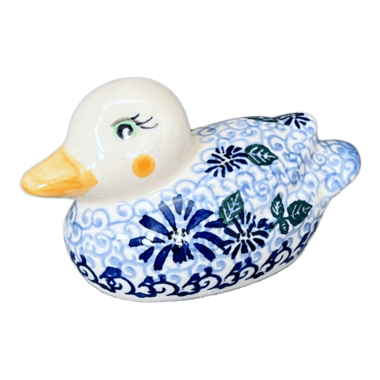 Figurine, Duck, 2" in "Dreamy Blue" by Galia | GZW17-PT