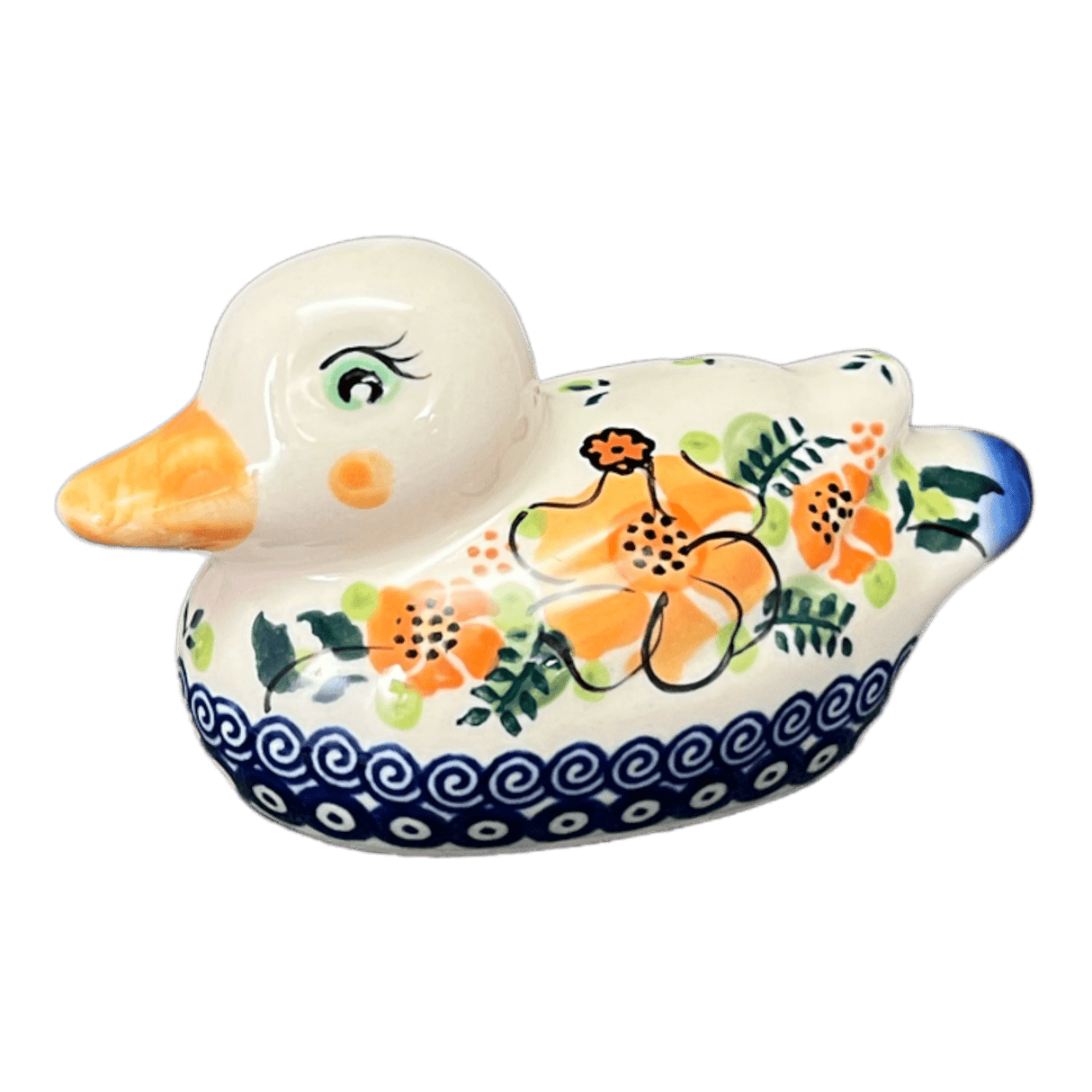 Figurine, Duck, 2" in "Orange Bouquet" by Galia | GZW17-UWP2