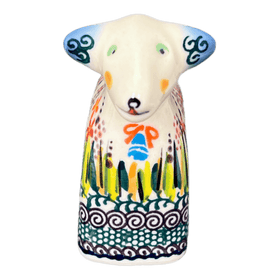 Polish Pottery Lamb Figurine (Morning Meadow) | GZW22-ULA Additional Image at PolishPotteryOutlet.com