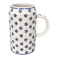 A picture of a Polish Pottery Large Tankard (Petite Floral) | K053T-64 as shown at PolishPotteryOutlet.com/products/1-25-liter-bavarian-tankard-petite-floral-k053t-64