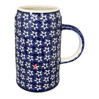 A picture of a Polish Pottery 1.25 Liter Bavarian Tankard (Lone Star) | K053T-LG01 as shown at PolishPotteryOutlet.com/products/1-25-liter-bavarian-tankard-lone-star-k053t-lg01