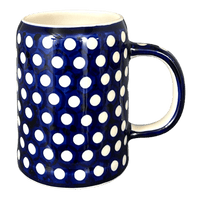 A picture of a Polish Pottery Bavarian Tankard (Hello Dotty) | K054T-9 as shown at PolishPotteryOutlet.com/products/bavarian-tankard-hello-dotty-k054t-9