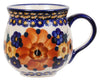 Polish Pottery Small Belly Mug (Bouquet in a Basket) | K067S-JZK at PolishPotteryOutlet.com