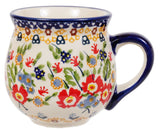 Mug, Belly Mug, Small, 7 oz in "Poppy Persuasion" by Manufaktura | K067S-P265