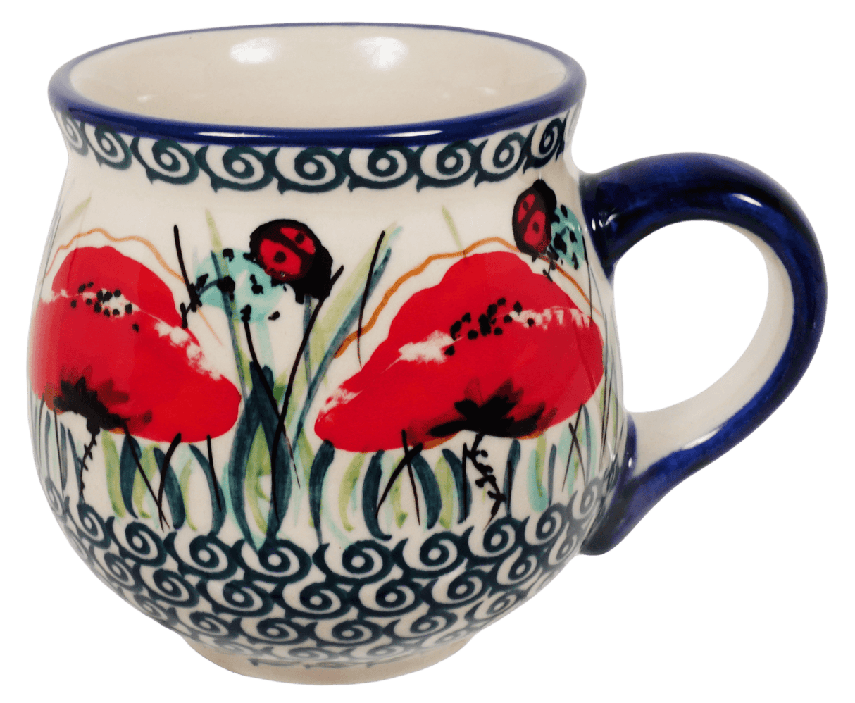 Mug, Belly Mug, Small, 7 oz in "Poppy Paradise" by Manufaktura | K067S-PD01