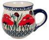 Polish Pottery Small Belly Mug (Poppy Paradise) | K067S-PD01 at PolishPotteryOutlet.com