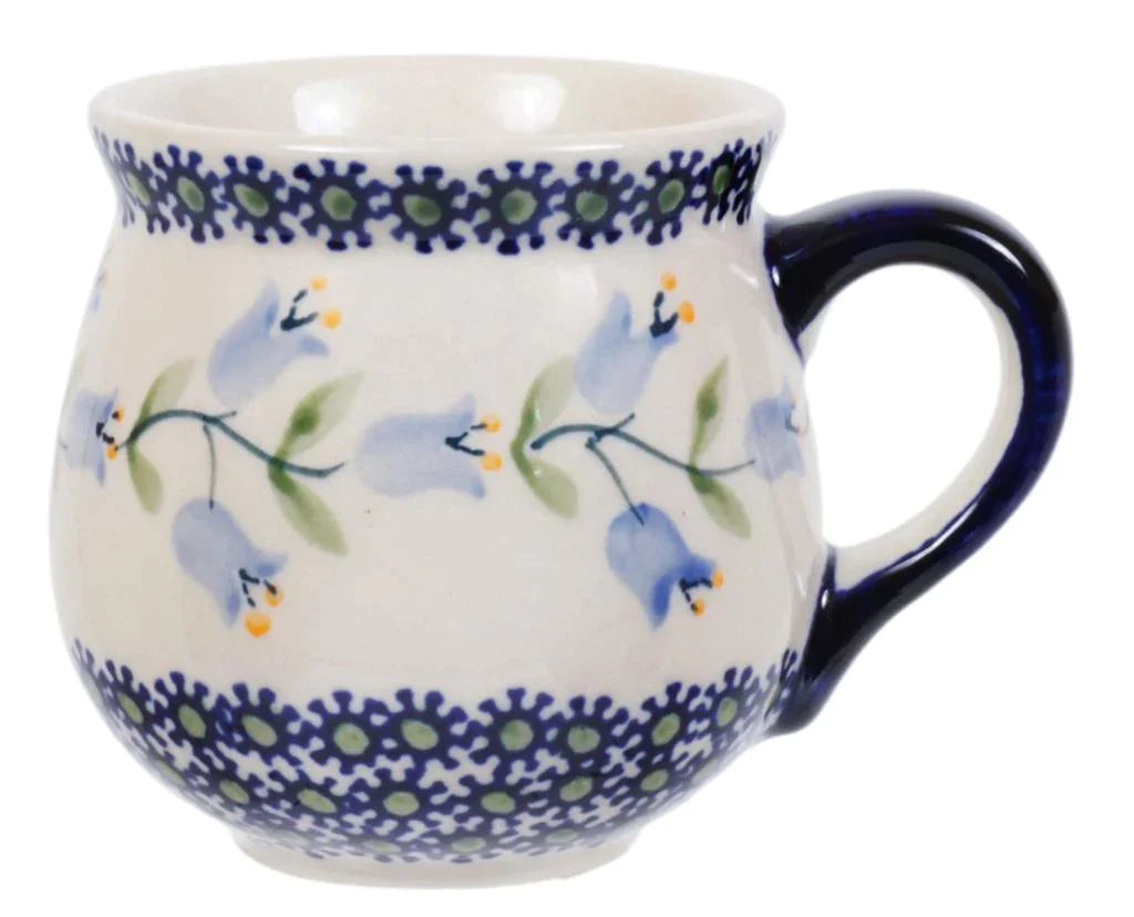 Mug, Belly Mug, Small, 7 oz in "Lily of the Valley" by Manufaktura | K067T-ASD