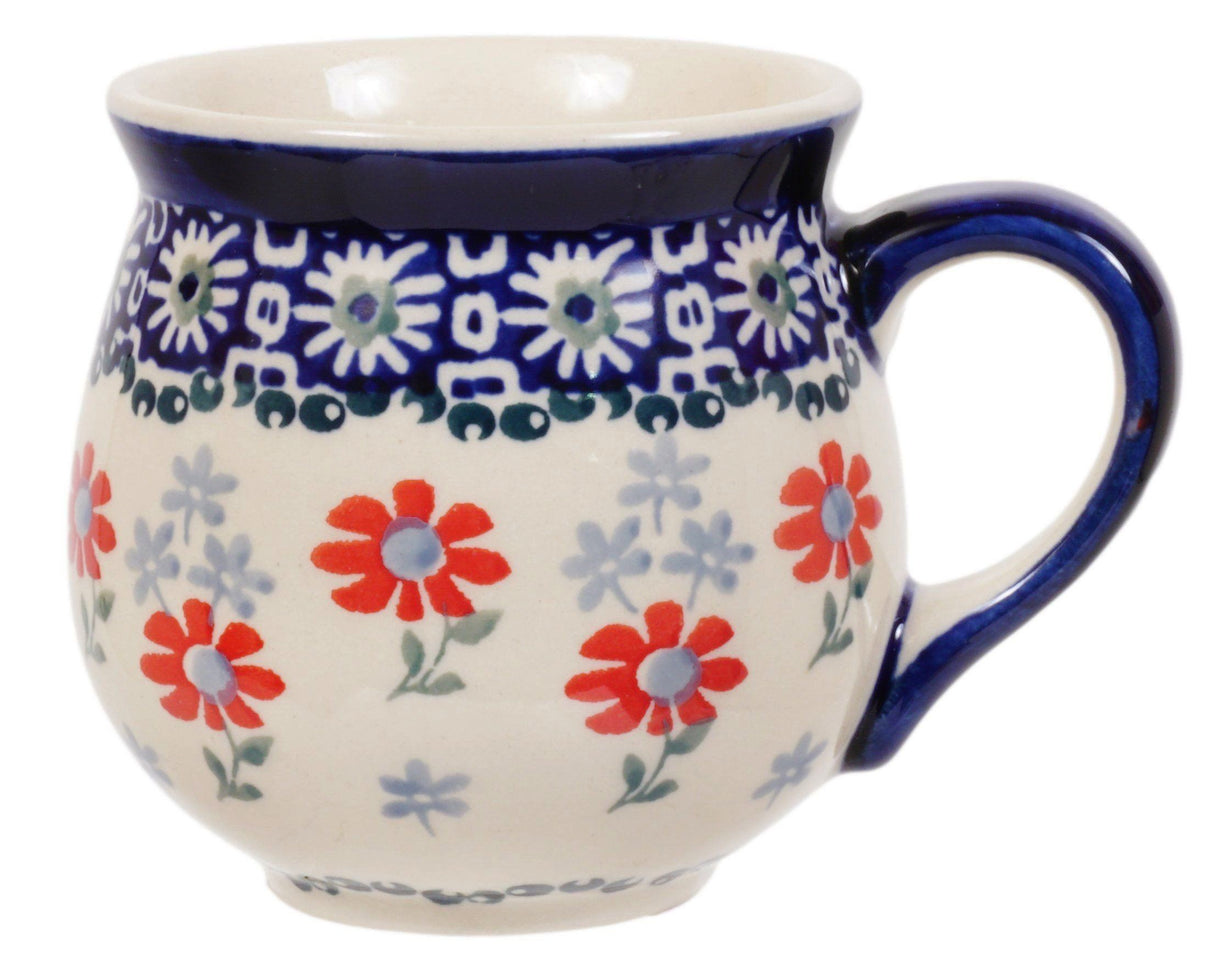 Mug, Belly Mug, Small, 7 oz in "Summer Blossoms" by Manufaktura | K067T-P232