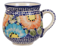 A picture of a Polish Pottery Small Belly Mug (Fiesta) | K067U-U1 as shown at PolishPotteryOutlet.com/products/small-belly-mug-fiesta