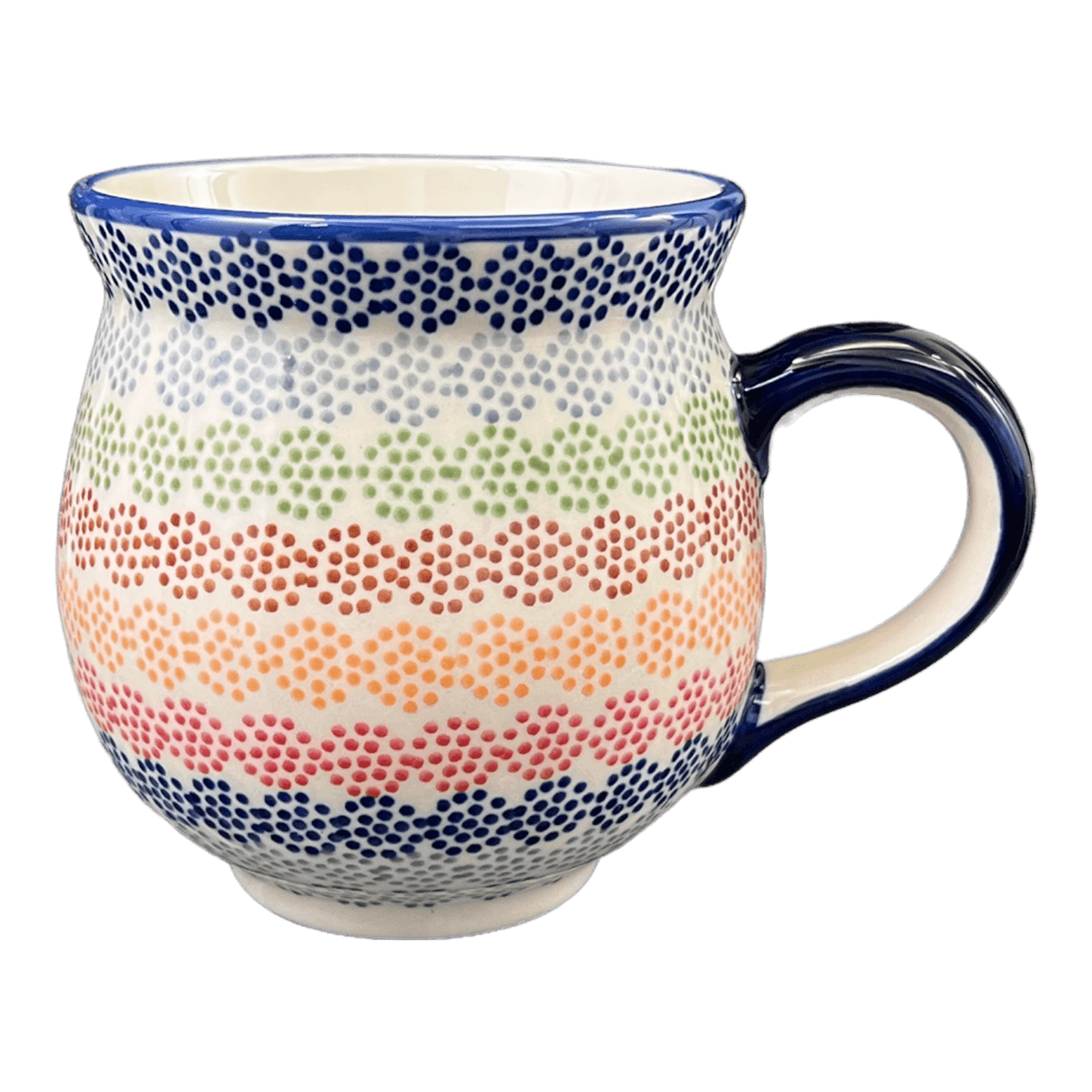 Mug, Belly Mug, 16oz Large in "Speckled Rainbow" by Manufaktura | K068M-AS37