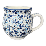 Mug, Belly Mug, 16 oz Large in "Scattered Blues" by Manufaktura | K068S-AS45