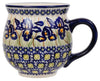 Polish Pottery Large Belly Mug (Iris) | K068S-BAM at PolishPotteryOutlet.com