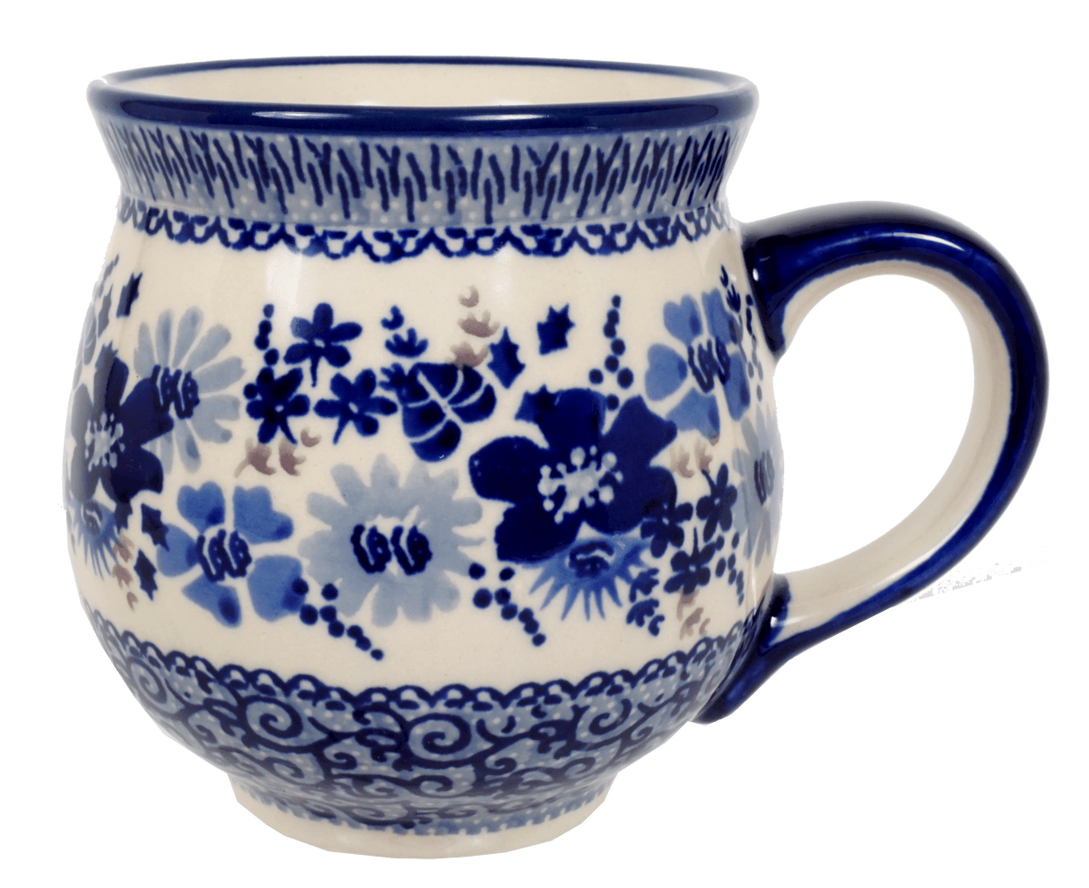 Mug, Belly Mug, 16 oz Large in "Blue Life" by Manufaktura | K068S-EO39