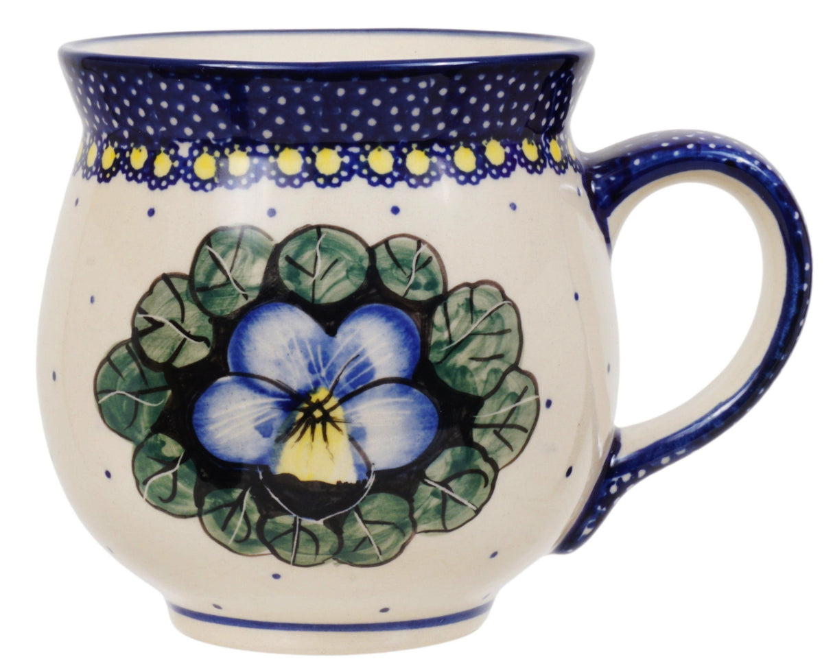 Mug, Belly Mug, 16oz Large in "Pansies" by Manufaktura | K068S-JZB