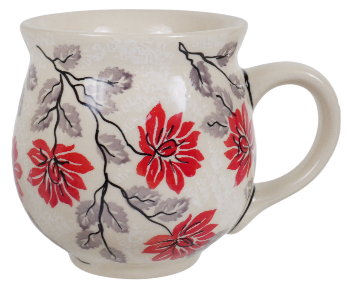 Mug, Belly Mug, 16oz Large in "Evening Blossoms" by Manufaktura | K068S-KS01