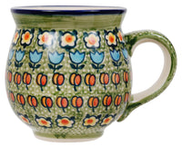 A picture of a Polish Pottery Mug, Belly Mug, 16oz Large in "Amsterdam" by Manufaktura | K068S-LK as shown at PolishPotteryOutlet.com/products/large-belly-mug-amsterdam