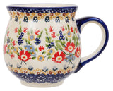 Mug, Belly Mug, 16 oz Large in "Poppy Persuasion" by Manufaktura | K068S-P265