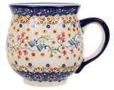 Mug, Belly Mug, 16oz Large in "Wildflower Delight" by Manufaktura | K068S-P273