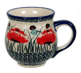 Mug, Belly Mug, 16oz Large in "Poppy Paradise" by Manufaktura | K068S-PD01