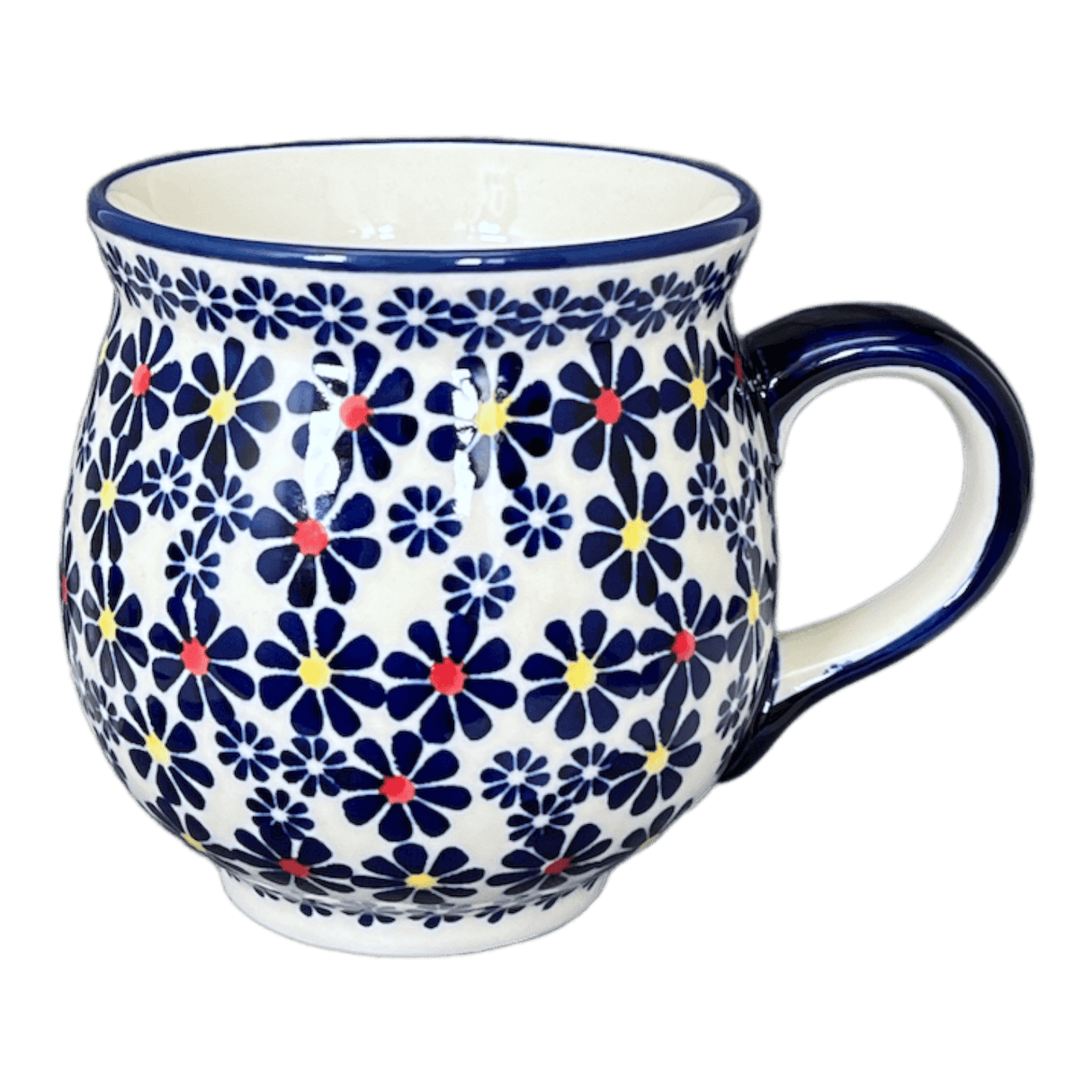 Mug, Belly Mug, 16oz Large in "Field of Daisies" by Manufaktura | K068S-S001