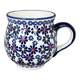 Polish Pottery Large Belly Mug (Field of Daisies) | K068S-S001 Additional Image at PolishPotteryOutlet.com