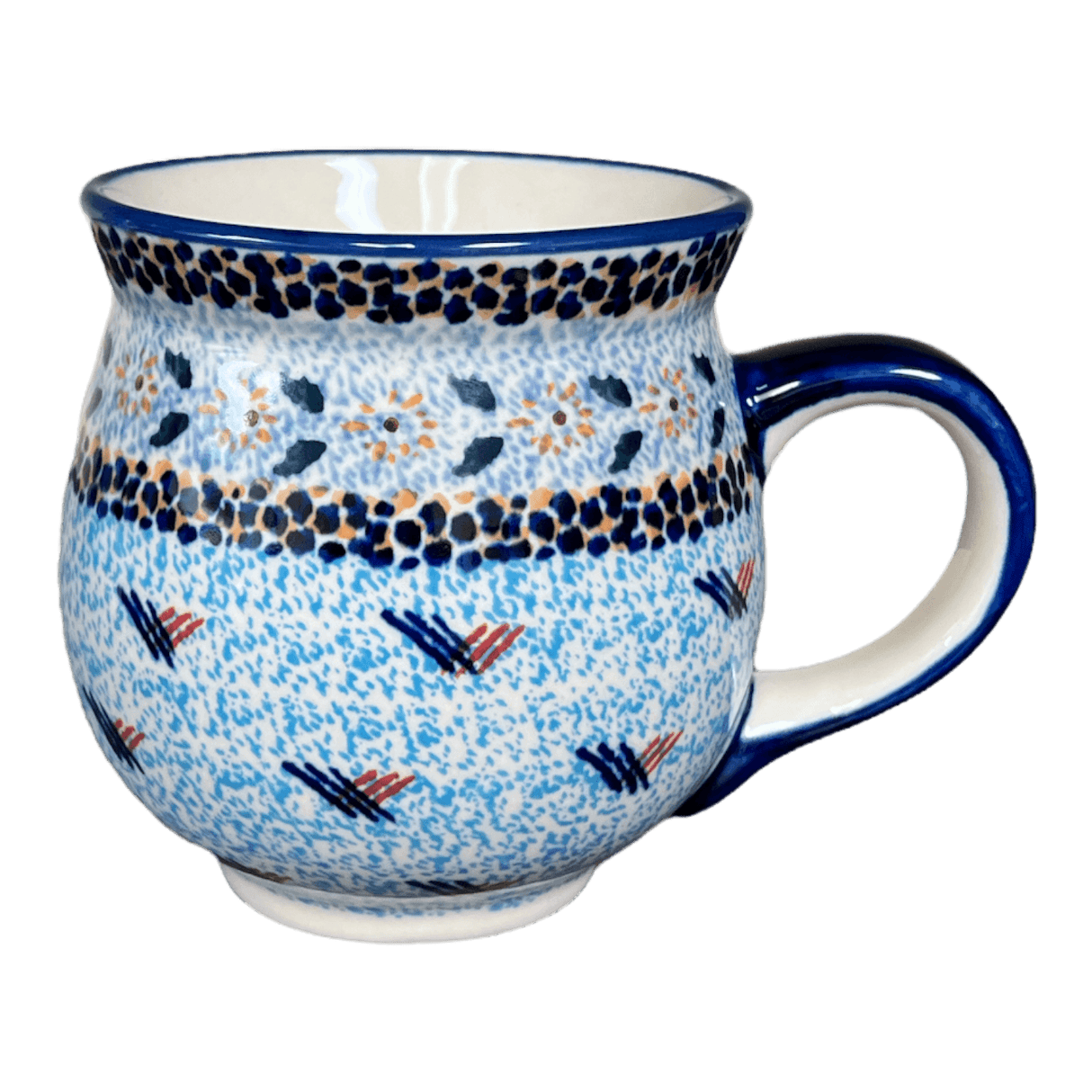 Mug, Belly Mug, 16oz Large in "Patriotic Garden" by Manufaktura | K068S-WK56